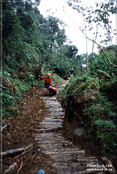 Hiking in to the Upper Jondachi